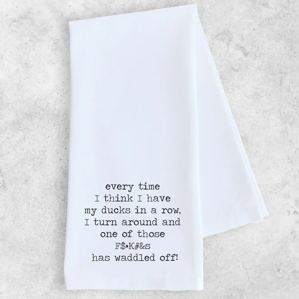 NWT SARCASTIC 100 Percent Cotton White Tea Towel